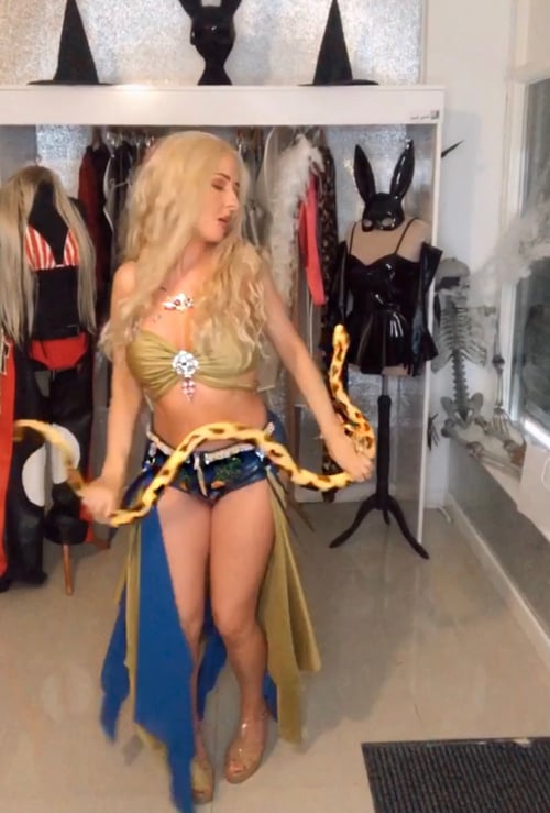 Image of Britney Spears Slave 4 U Cosplay Slave For You Costume Snake VMAs