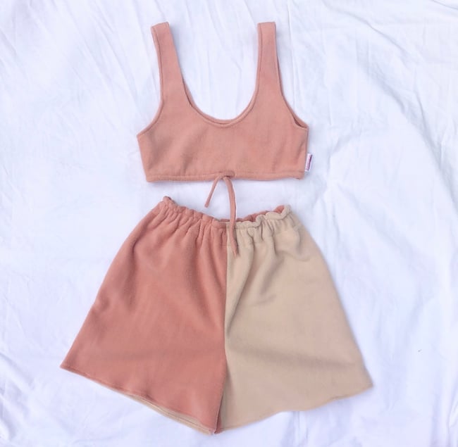 Customised Half & Half Cosy Fleece Shorts 