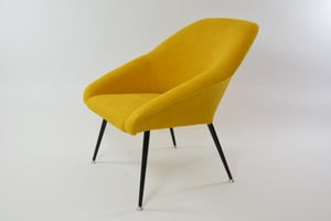 Image of Fauteuil coquille jaune
