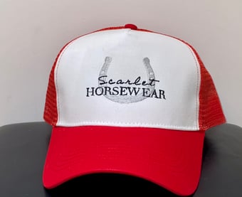 Image of Scarlet Horsewear Red And White Cap