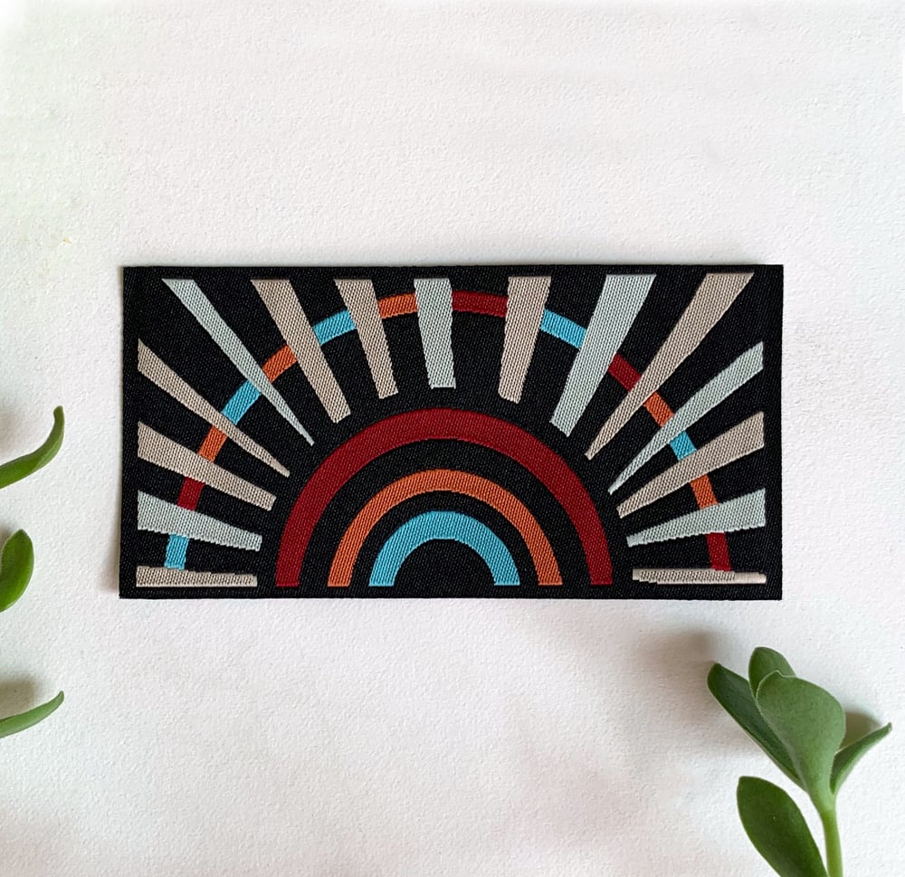 Black Sunbow - Woven Iron-on Patch