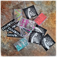 Image 1 of Salad Idea - Limited Edition Hand-Embellished Cassette Tape + sticker bundle to benefit SheThePeople
