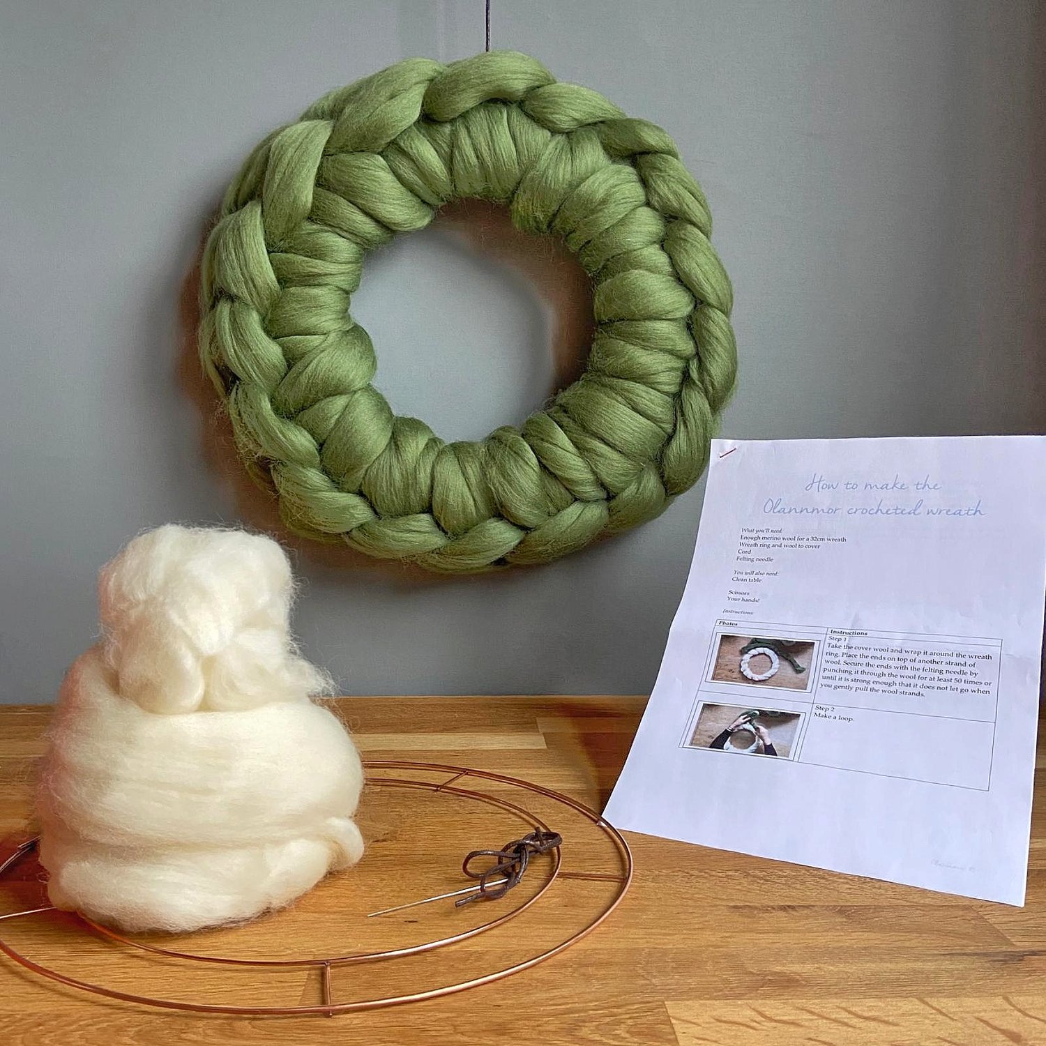 Image of Crocheted wreath kit