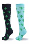 24k Scrubs Cactus Compression Socks | Cactus Themed Compression Socks | 20-30 mmHg Compression Socks