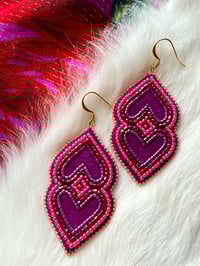 mirrored hearts - fuchsia 