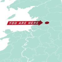 Image 3 of 'You Are Here' - Personalised map of the British Isles in light teal on white