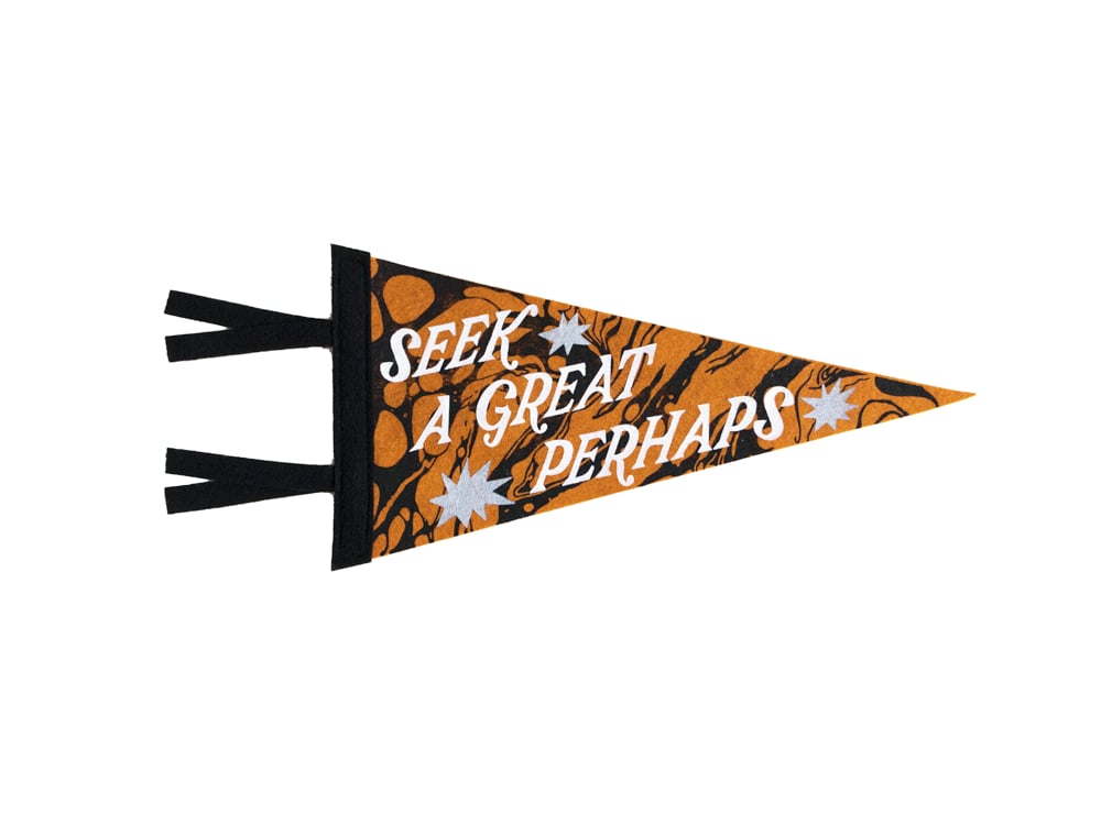 Image of Seek a Great Perhaps Felt Pennant