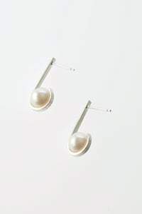Image 1 of EARINGS silver - pearl  #024-21