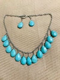 Image 1 of Teardrop Turquoise Necklace 
