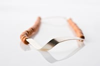 Image 1 of NECKLACE silver - wood  #027-21