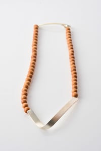 Image 2 of NECKLACE silver - wood  #027-21