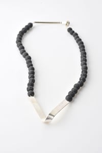 NECKLACE silver - lava #027-24