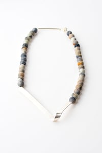 NECKLACE silver - jasper #027-69