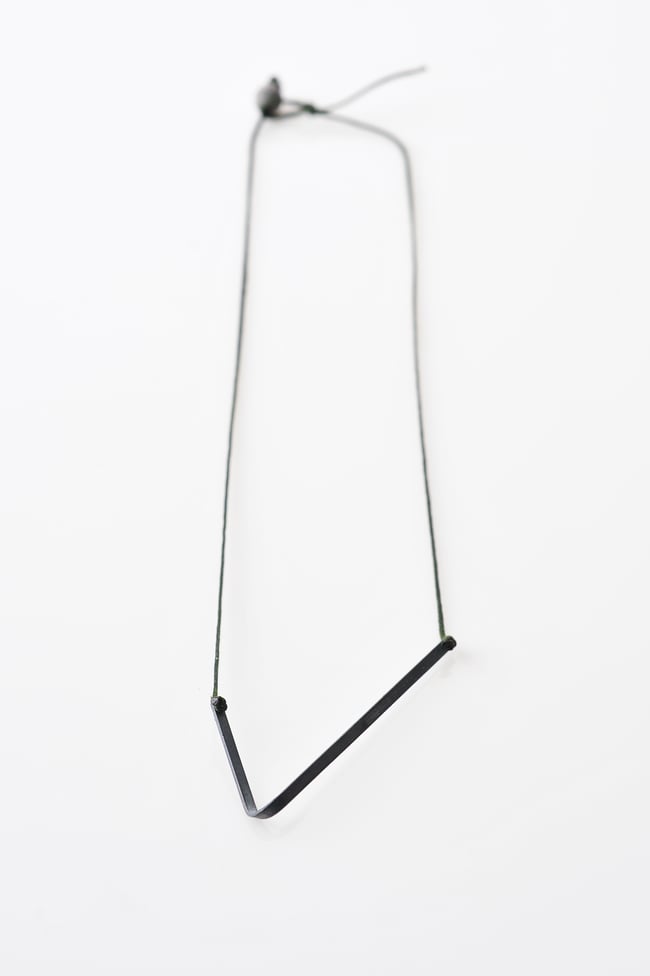 NECKLACE  silver oxidized #027-74