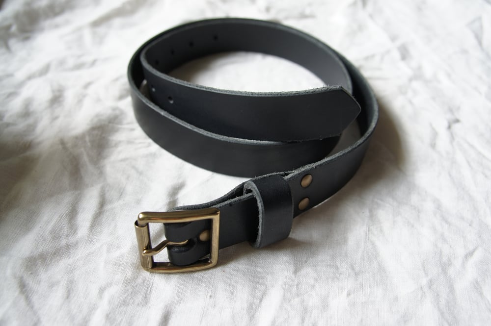 Image of Black Leather Belt