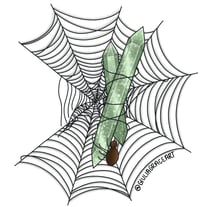 Prasiolite Spider Sticker