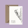 "Pecker" greeting card