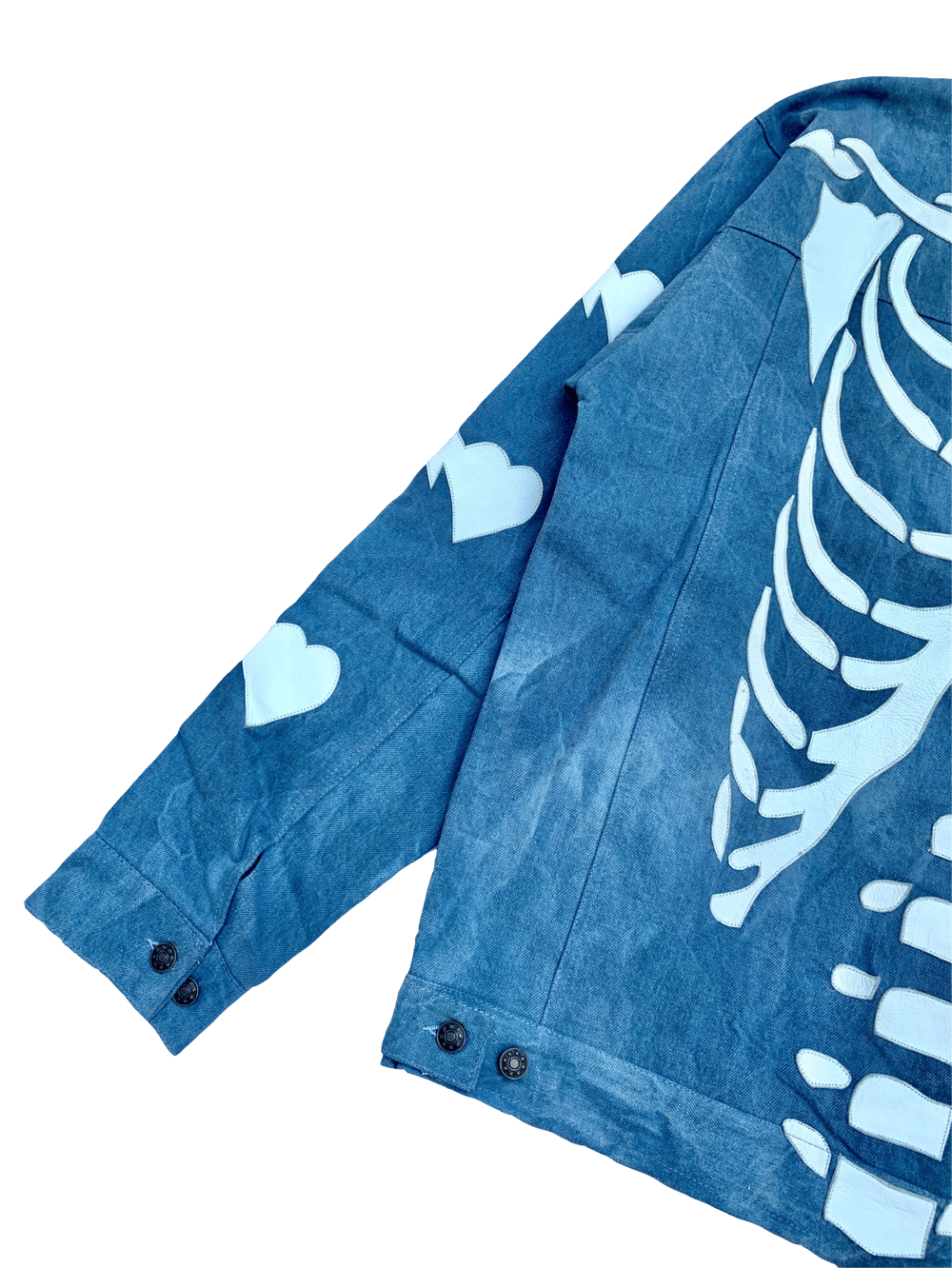 VINTAGE MEDIUM BLUE RIBCAGE BONE TRUCKER JACKET