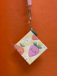 Image 1 of ute Strawberry Sticky Note Cover – Kawaii Stationery Memo Pad
