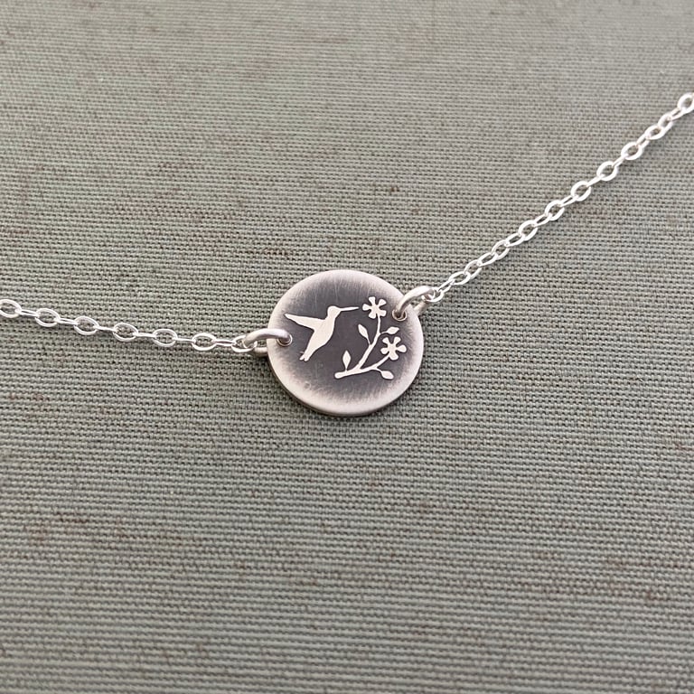 Tiny Hummingbird Necklace