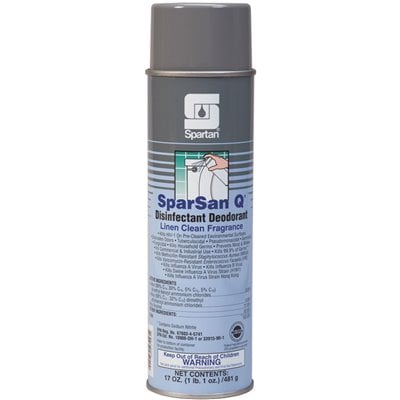Image of SparSan Q 17oz. Aerosol Can Linen Clean Scent Disinfectant Deodorant