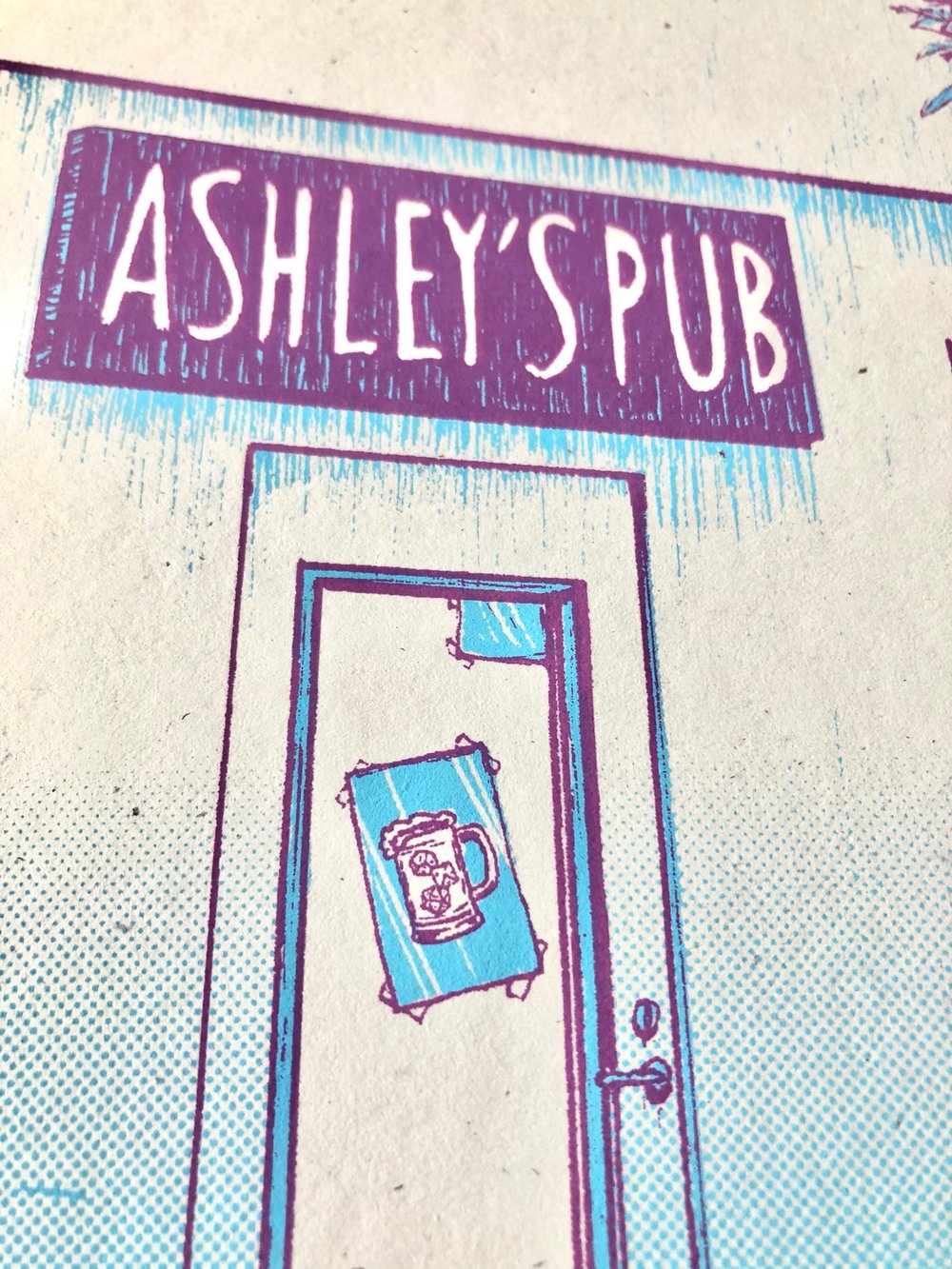 Ashley’s Pub fundraising print