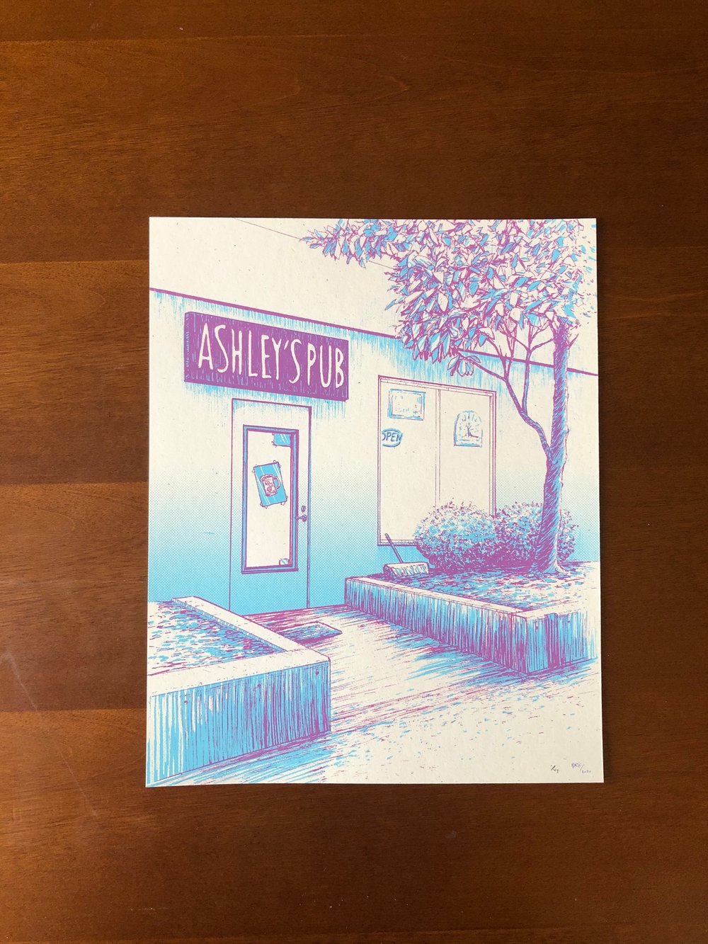 Ashley’s Pub fundraising print