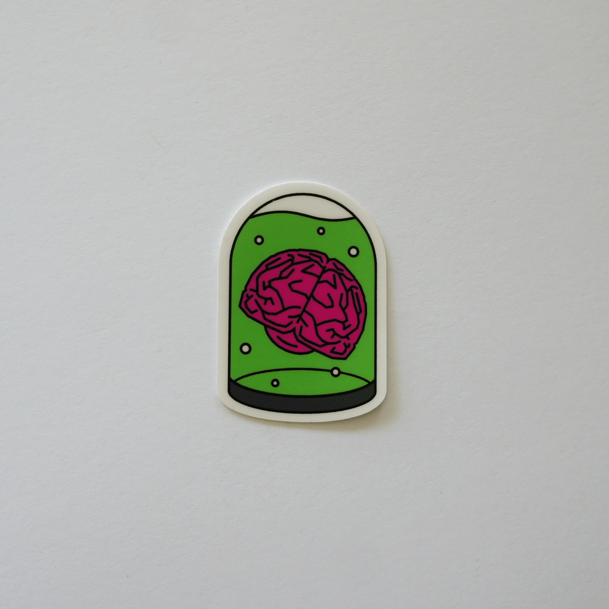 Brains in Jar Sticker