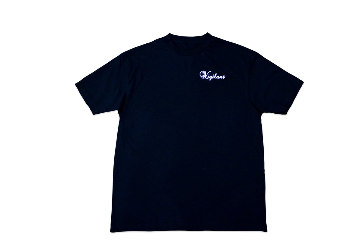 Image of VIGILANT EMBROIDERY  BASIC BLACK TEE