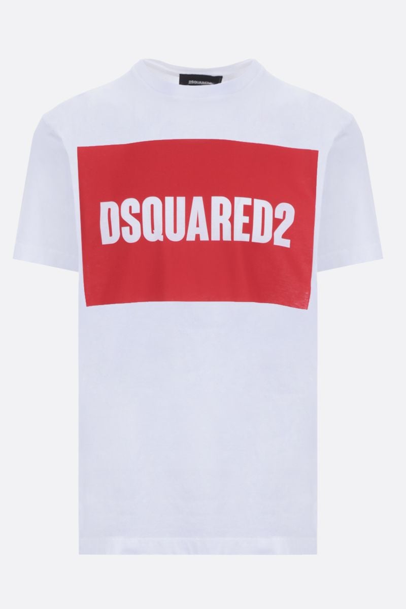 Image of T-Shirt Dsquared2 stampata rossa e bianca