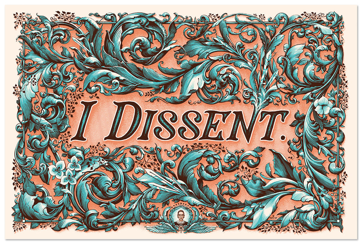 N print. I Dissent Art.