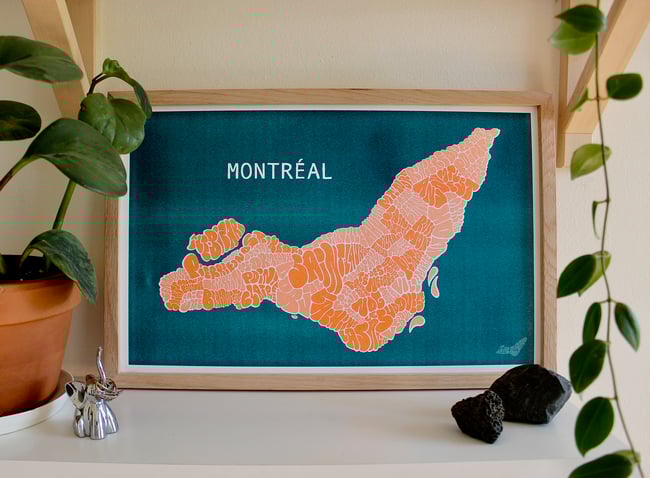 "MTL Boroughs" Riso Print (limited edition) - 2020