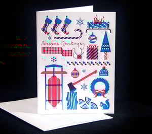 Image of "Season's Greetings" one Letterpress card by Orchid Ink Press 