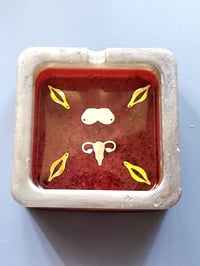 Clits, Tits, and Uterus ashtray (red)