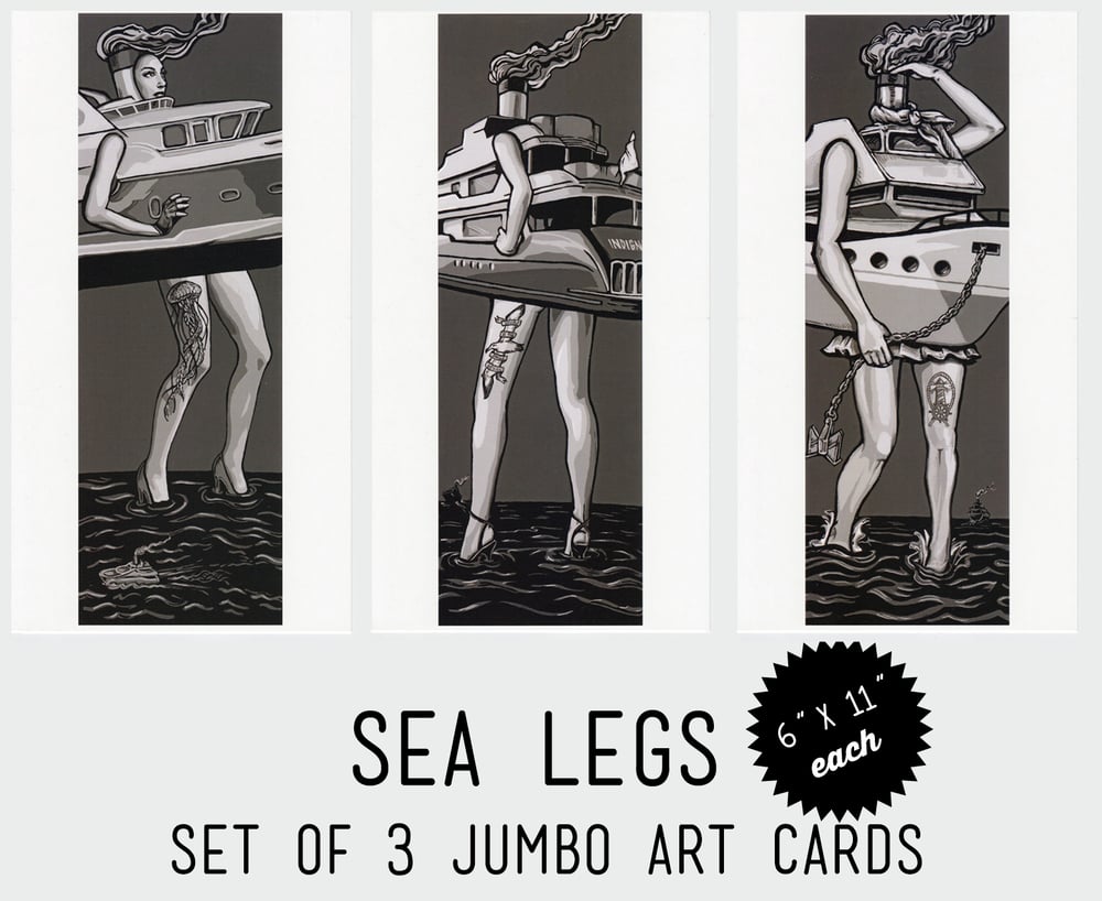 Sea Legs - Jumbo Art Cards Set of 3 - Limited Edition
