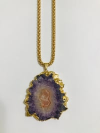 Image 2 of Gold filled  Chain With Amethyst Pendant