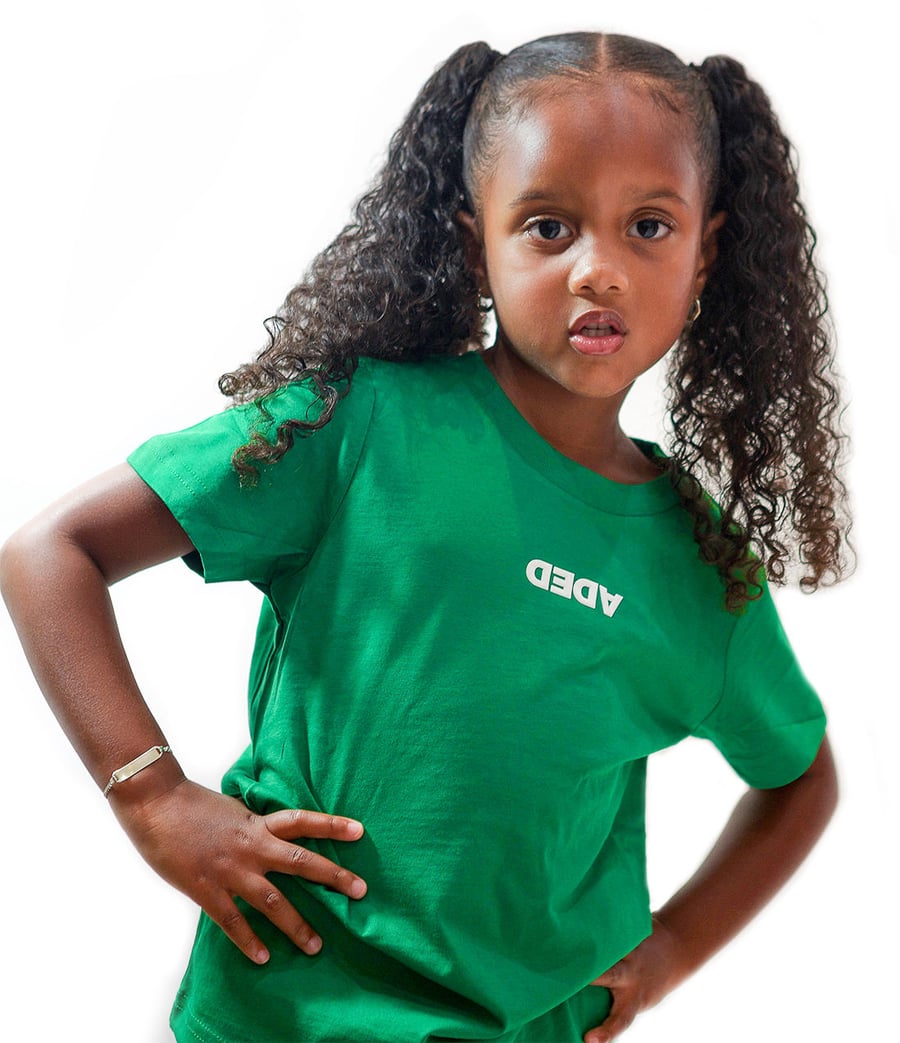 Image of DEDA KIDS GREEN TEE WHITE LOGO