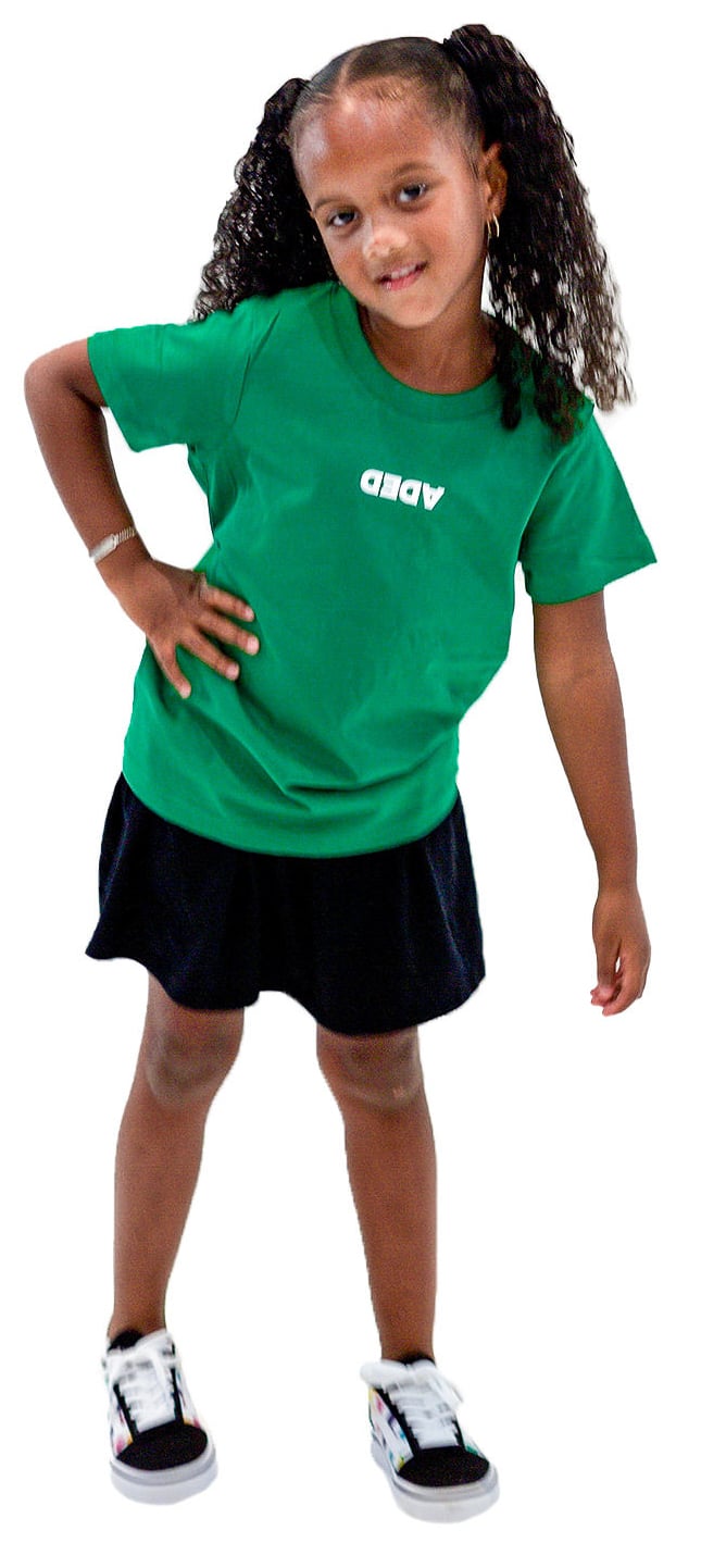 Image of DEDA KIDS GREEN TEE WHITE LOGO