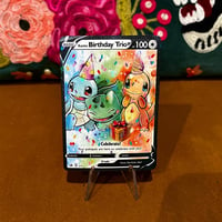 Image 1 of Kanto Birthday Trio Celebration Trading Card