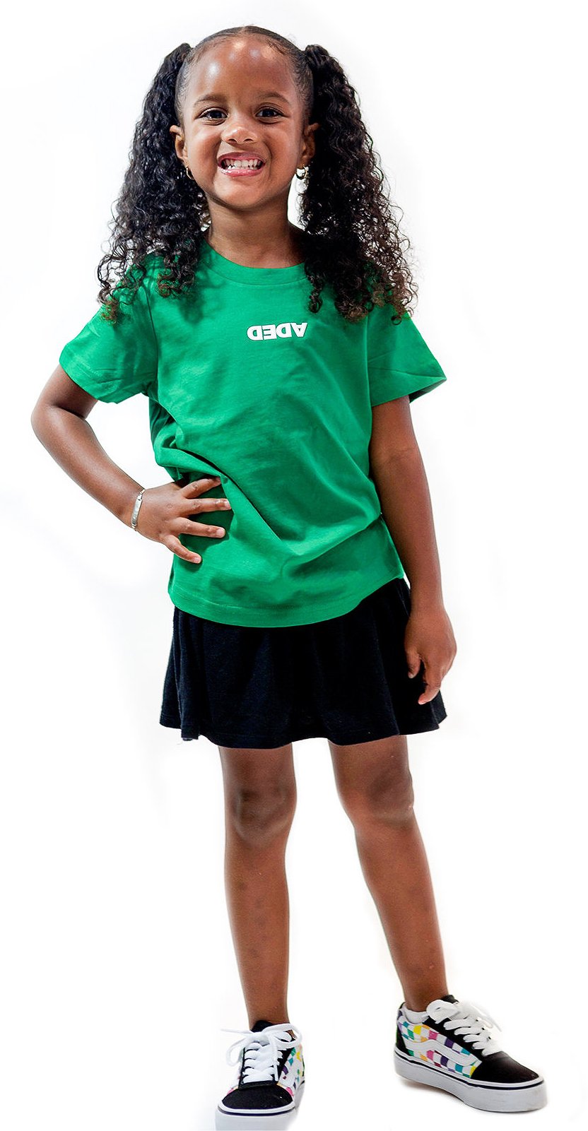 Image of DEDA KIDS GREEN TEE WHITE LOGO