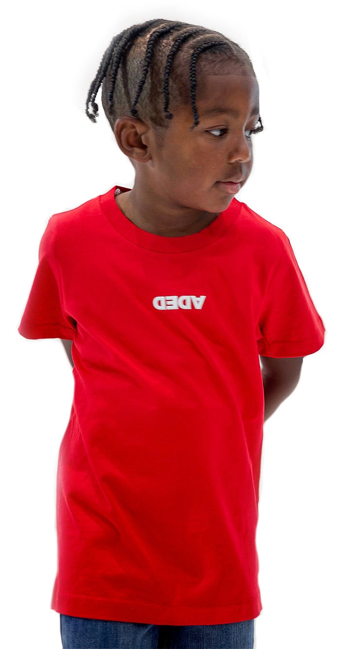 Image of DEDA KIDS RED TEE WHITE LOGO