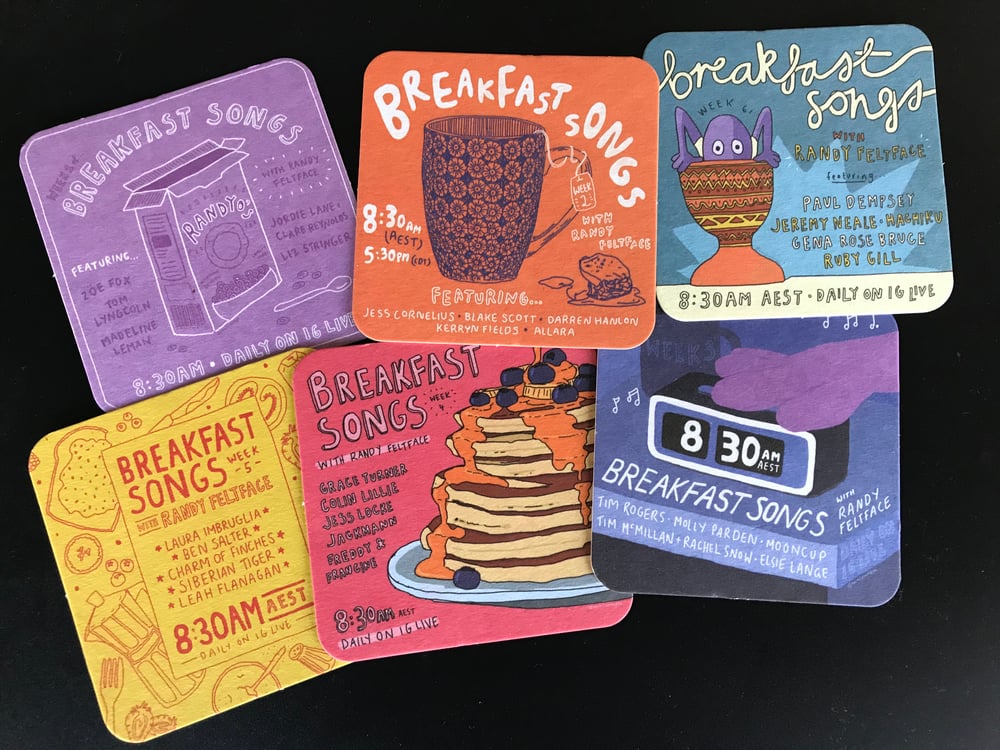Breakfast Songs Drink Coasters (LIMITED EDITION)
