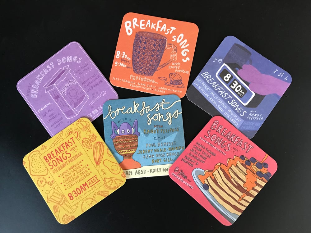 Breakfast Songs Drink Coasters (LIMITED EDITION)