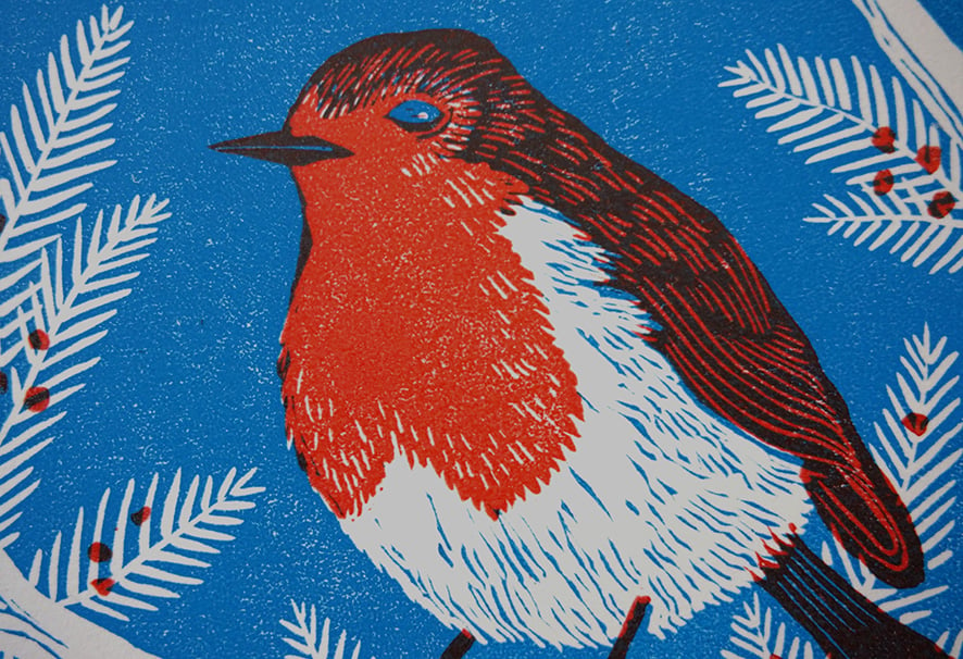 Image of Robin - Linocut