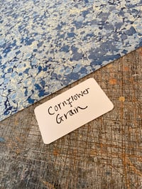 Image 5 of PRINTED Marbled Paper - 'Cornflower Grain'