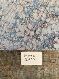 Image 4 of PRINTED Marbled Paper - 'Moire Lace'