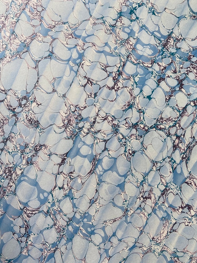 Image of PRINTED Marbled Paper - 'Moire Lace'