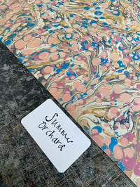 Image 4 of PRINTED Marbled Paper - 'Summer Orchard'