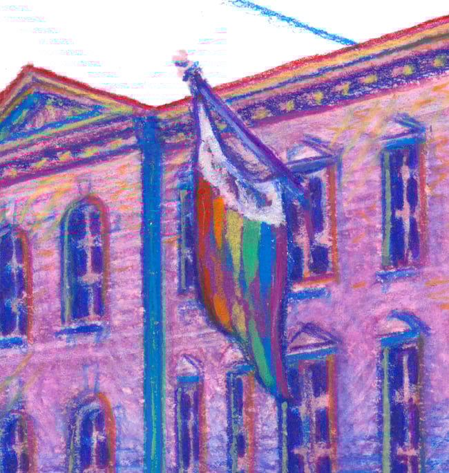 NYC Pride: LGBT Center (Framed Print)