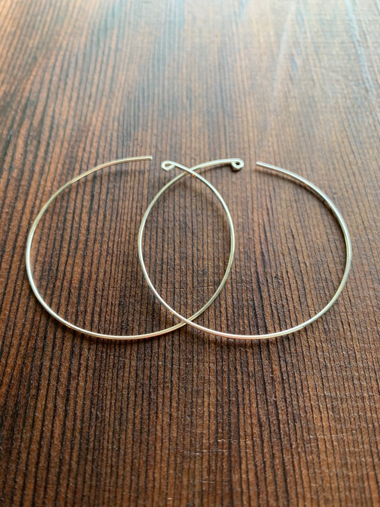 Image of Solid silver Hoops! 